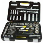JUEGO CARRACA 96 PIEZAS 1/4" Y 1/2" STANLEY