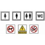 SEÑAL 100X100 ADHESIVA WC